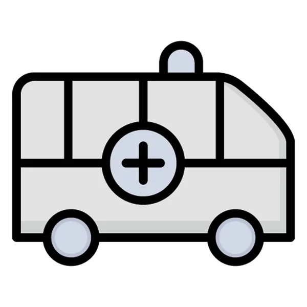Icône Vecteur Isolé Ambulance Qui Peut Être Facilement Modifiée Éditée — Image vectorielle