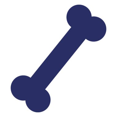 Kolayca değiştirilebilen ya da düzenlenebilen kemik izole edilmiş Vektör simgesi