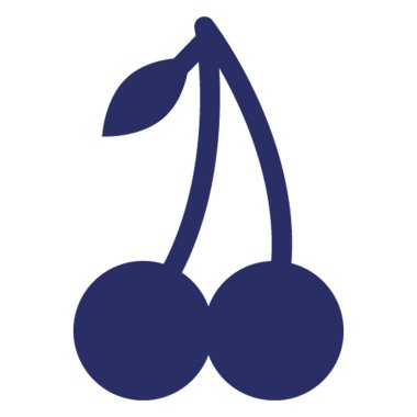 Kolayca değiştirilebilen ya da düzenlenebilen kiraz izole edilmiş Vektör simgesi