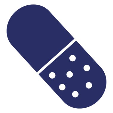 Kolayca değiştirilebilen ya da düzenlenebilen kapsül izole edilmiş Vektör simgesi