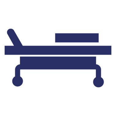 Kolayca değiştirilebilen ya da düzenlenebilen Sedye İzole Vektör simgesi