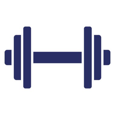 Kolayca değiştirilebilen ya da düzenlenebilen Dumbbell İzole Vektör simgesi