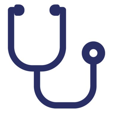 Stethoscope izole edilmiş vektör simgesi kolayca değiştirilebilir ya da düzenlenebilir