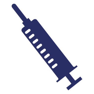 Kolayca değiştirilebilen veya düzenlenebilen enjeksiyon izole edilmiş Vektör simgesi