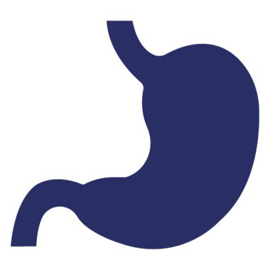 Kolayca değiştirilebilen ya da düzenlenebilen mide izole edilmiş vektör simgesi