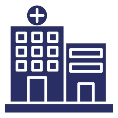 Kolayca değiştirilebilen ya da düzenlenebilen hastane izole edilmiş Vektör simgesi