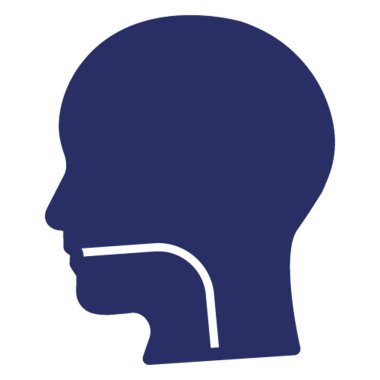 İnsan Başı İzole Vektör simgesi Kolayca değiştirilebilir veya düzenlenebilir