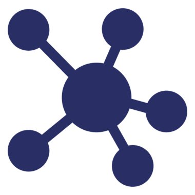 Kolayca değiştirilebilen ya da düzenlenebilen Atom İzole Vektör simgesi