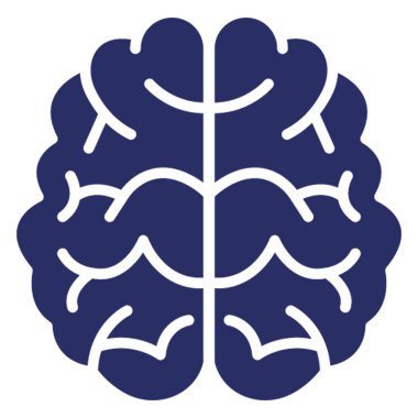 İnsan Beyni İzole Edilmiş Vektör simgesi Kolayca değiştirilebilir veya düzenlenebilir