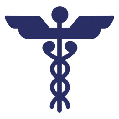 Caduceus izole edilmiş Vektör simgesi kolayca değiştirilebilir ya da düzenlenebilir