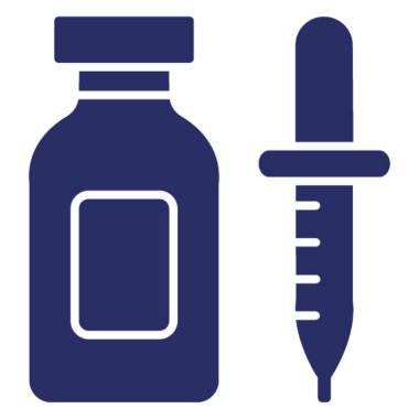Dropper Medicine izole edilmiş vektör simgesi kolayca değiştirilebilir ya da düzenlenebilir