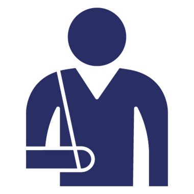 Kolayca değiştirilebilen ya da düzenlenebilen Kol Kırığı İzole Vektör simgesi