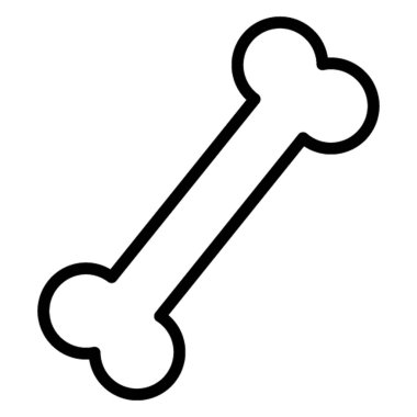 Kolayca değiştirilebilen ya da düzenlenebilen kemik izole edilmiş Vektör simgesi