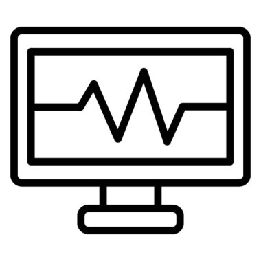 Kolayca değiştirilebilen veya düzenlenebilen Ecg Machine izole edilmiş Vektör simgesi