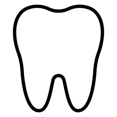 Sağlıklı Diş İzole Vektör simgesi Kolayca değiştirilebilir veya düzenlenebilir