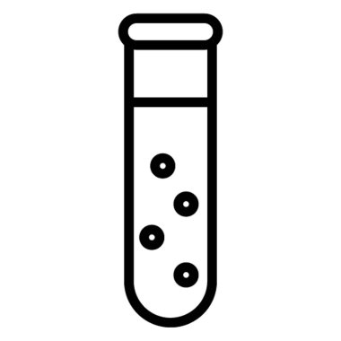 Kolayca değiştirilebilir veya düzenlenebilir test tübü izole edilmiş vektör simgesi