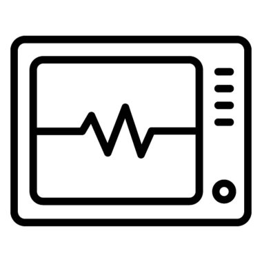 Kolayca değiştirilebilen veya düzenlenebilen Ecg Machine izole edilmiş Vektör simgesi