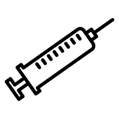 Kolayca değiştirilebilen veya düzenlenebilen enjeksiyon izole edilmiş Vektör simgesi