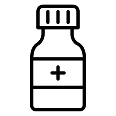 İlaç kavanozu izole edilmiş vektör simgesi kolayca değiştirilebilir ya da düzenlenebilir