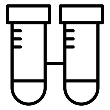 Kolayca değiştirilebilir veya düzenlenebilir test tübü izole edilmiş vektör simgesi