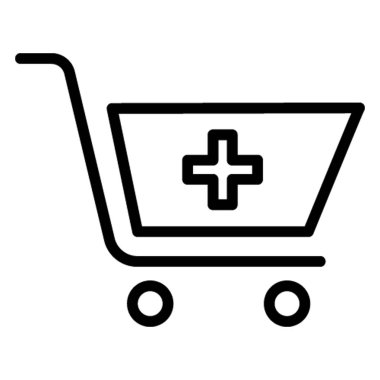 Eczane arabası izole edilmiş vektör simgesi kolayca değiştirilebilir ya da düzenlenebilir