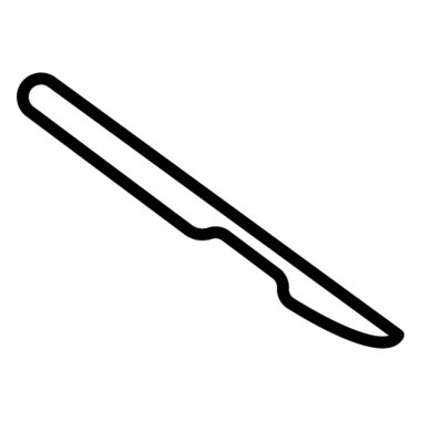 Kolayca değiştirilebilen ya da düzenlenebilen yalıtılmış Vektör simgesini neşterle