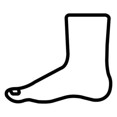 Kolayca değiştirilebilen ya da düzenlenebilen izole edilmiş ayak vektörü simgesi