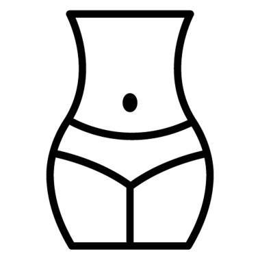 Kolayca değiştirilebilen veya düzenlenebilen belden izole edilmiş vektör simgesi