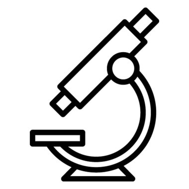 Kolayca değiştirilebilen ya da düzenlenebilen mikroskop izole edilmiş Vektör simgesi