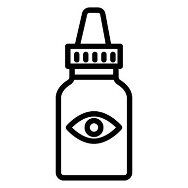 Lens Çözümleri Kolayca değiştirilebilen veya düzenlenebilen izole edilmiş Vektör simgesi