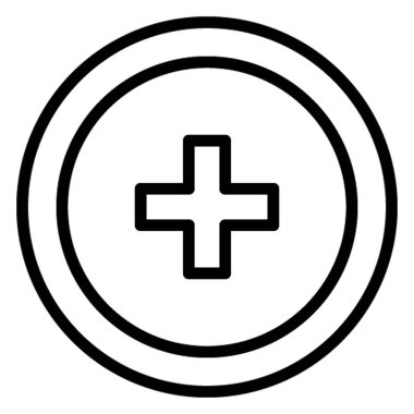 Tıbbi Haç İzole Vektör simgesi Kolayca değiştirilebilir veya düzenlenebilir