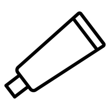 Kolayca değiştirilebilen ya da düzenlenebilen diş macunu izole edilmiş Vektör simgesi