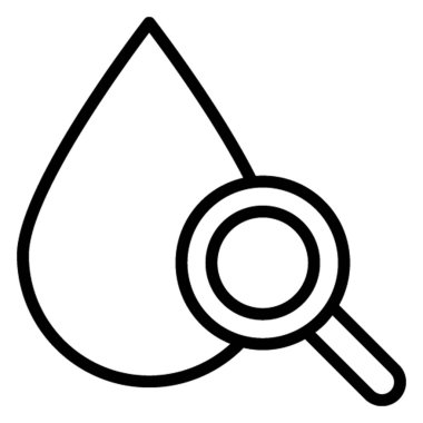 Kolayca değiştirilebilen veya düzenlenebilen kan Testi Vektör simgesi