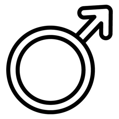 Kolayca değiştirilebilen ya da düzenlenebilen Erkek Cinsiyeti İzole Edilmiş Vektör simgesi