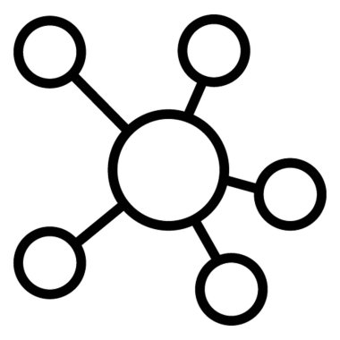 Kolayca değiştirilebilen ya da düzenlenebilen Atom İzole Vektör simgesi
