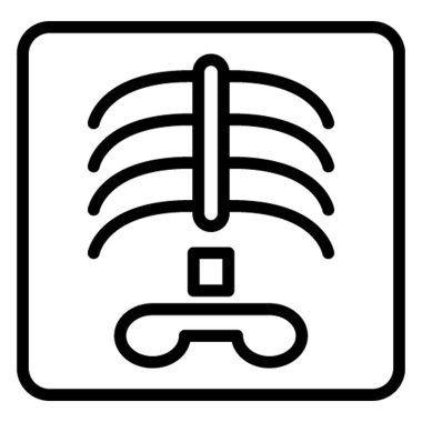 İnsan kaburgaları izole edilmiş vektör simgesi kolayca değiştirilebilir ya da düzenlenebilir