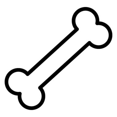 Kolayca değiştirilebilen ya da düzenlenebilen kemik izole edilmiş Vektör simgesi