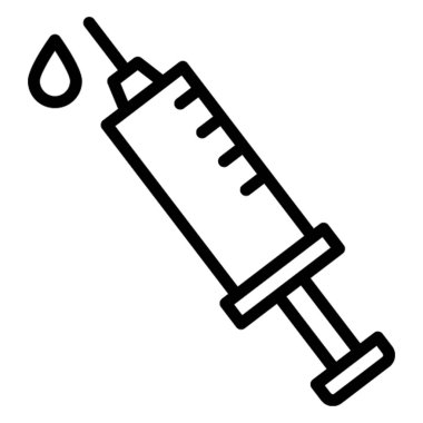 Kolayca değiştirilebilen veya düzenlenebilen enjeksiyon izole edilmiş Vektör simgesi