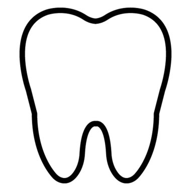 Kırık Diş İzole Vektör simgesi kolayca değiştirilebilir ya da düzenlenebilir