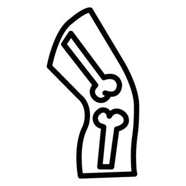 Kolayca değiştirilebilen ya da düzenlenebilen Kemik Eklemli Vektör simgesi