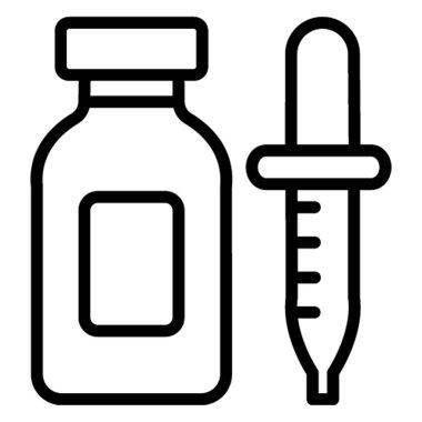 Dropper Medicine izole edilmiş vektör simgesi kolayca değiştirilebilir ya da düzenlenebilir