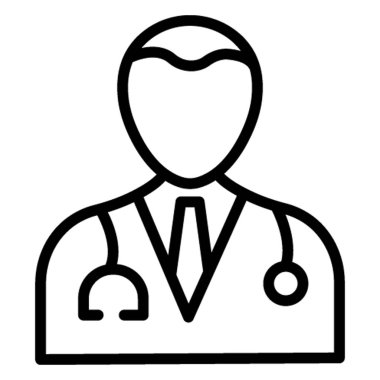 Kolayca değiştirilebilen ya da düzenlenebilen Doktor İzole Vektör simgesi