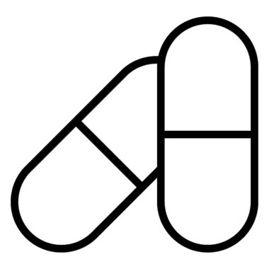 Kolayca değiştirilebilen ya da düzenlenebilen kapsül izole edilmiş Vektör simgesi