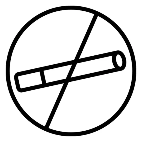 Icône Vectorielle Isolée Non Fumeur Qui Peut Être Facilement Modifiée — Image vectorielle