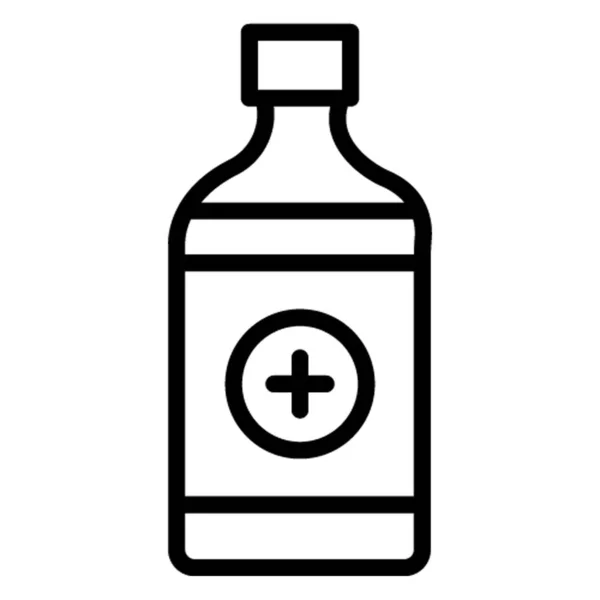 Syrup Şişesi Zole Vektör Simgesi Kolayca Değiştirilebilir Veya Düzenlenebilir — Stok Vektör