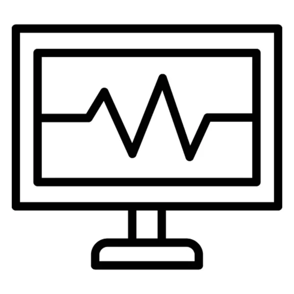 Μονωμένο Εικονίδιο Διάνυσμα Μηχανής Ecg Οποίο Μπορεί Εύκολα Τροποποιηθεί Επεξεργαστεί — Διανυσματικό Αρχείο