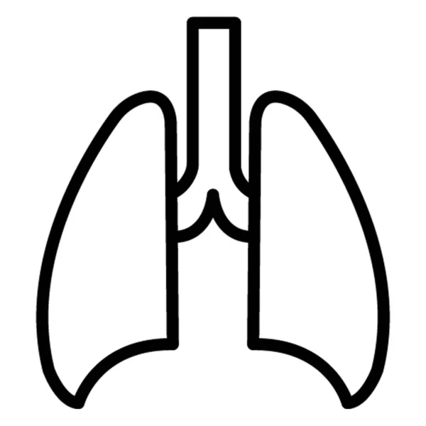 Icône Vectorielle Isolée Des Poumons Humains Qui Peut Être Facilement — Image vectorielle