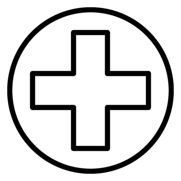 Ikon Vektor Terisolasi Salib Medis Yang Dapat Dengan Mudah Dimodifikasi - Stok Vektor