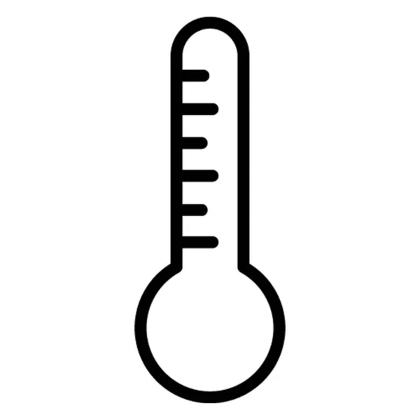 Ikon Vektor Termometer Terisolasi Yang Dapat Dengan Mudah Diubah Atau - Stok Vektor