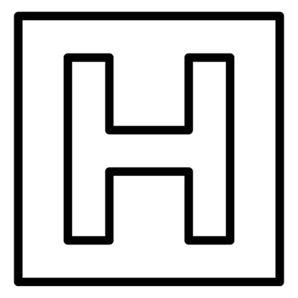 Símbolo Hospitalario Icono Vector Aislado Que Puede Modificar Editar Fácilmente — Archivo Imágenes Vectoriales